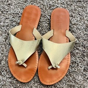 Gold mad love sandals